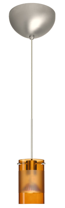 Besa 1XC-6524EG-SN One Light Pendant, Satin Nickel