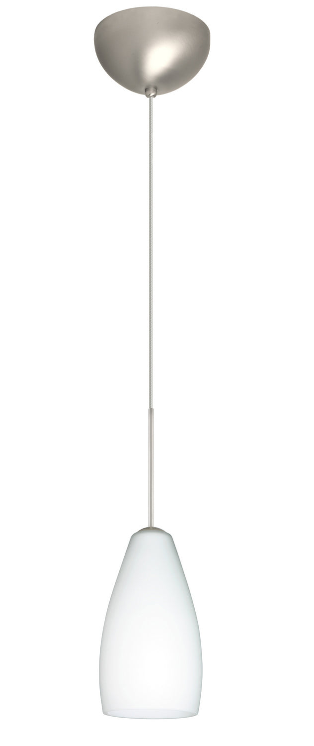 Besa 1XC-719807-LED-SN One Light Pendant, Satin Nickel