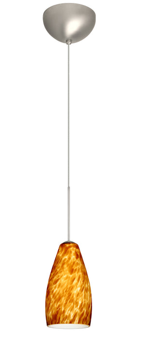 Besa 1XC-719818-LED-SN One Light Pendant, Satin Nickel