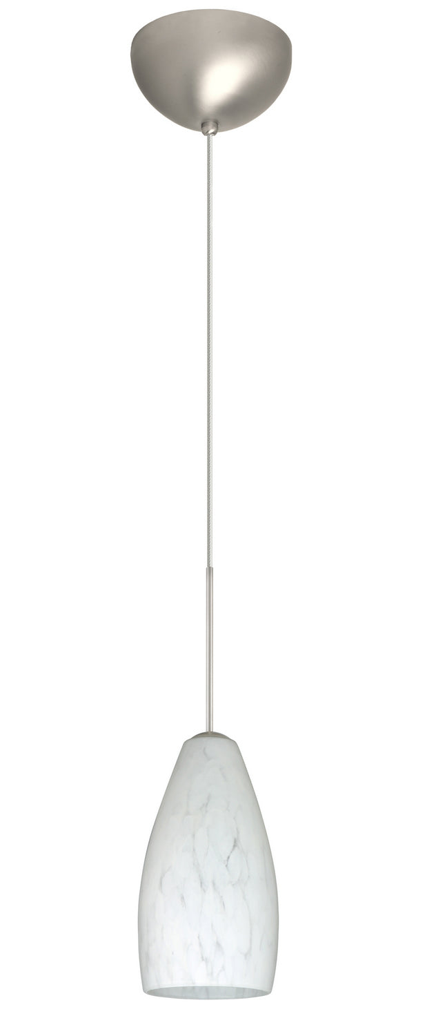 Besa 1XC-719819-LED-SN One Light Pendant, Satin Nickel
