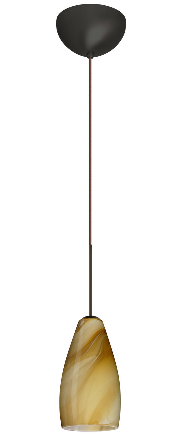 Besa 1XC-7198HN-LED-BR One Light Pendant, Bronze