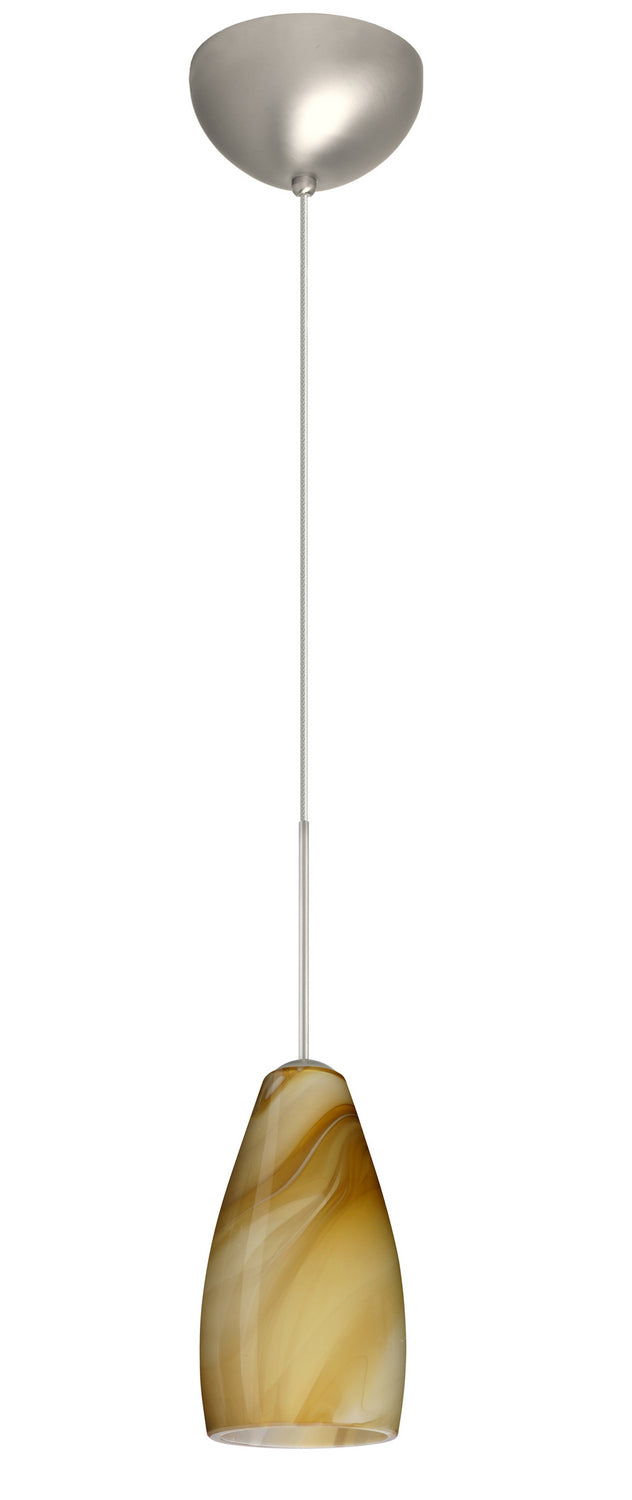 Besa 1XC-7198HN-SN One Light Pendant, Satin Nickel