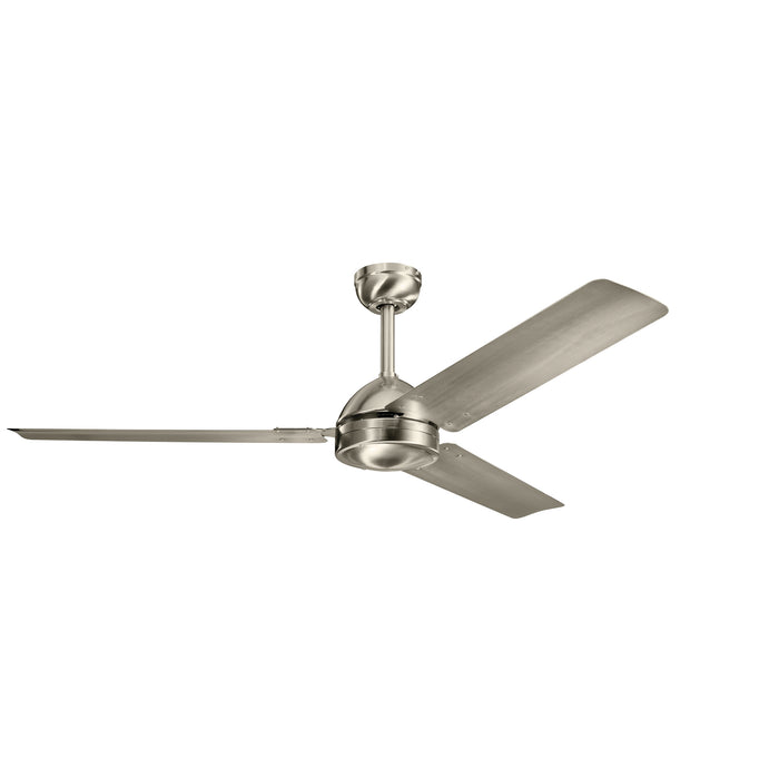 Kichler 330025BSS 56" Ceiling Fan, Brushed Stainless Steel