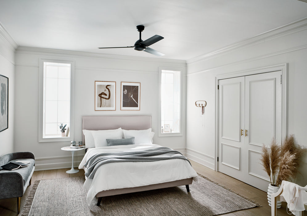 Kichler 330025SBK 56" Ceiling Fan, Satin Black