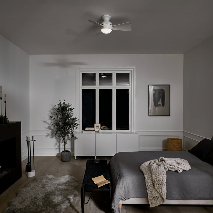 Kichler 330150MWH 34" Ceiling Fan, Matte White