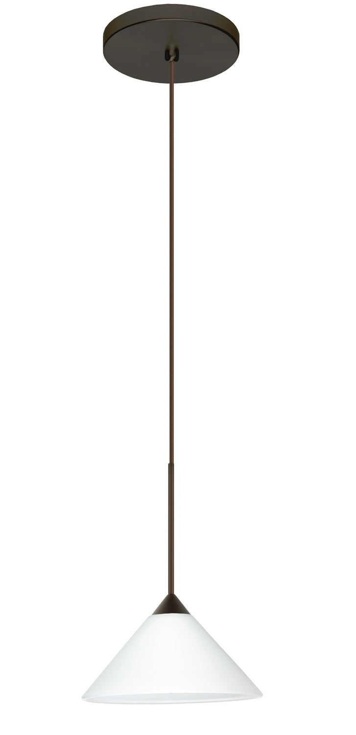 Besa 1XT-117607-LED-BR One Light Pendant, Bronze