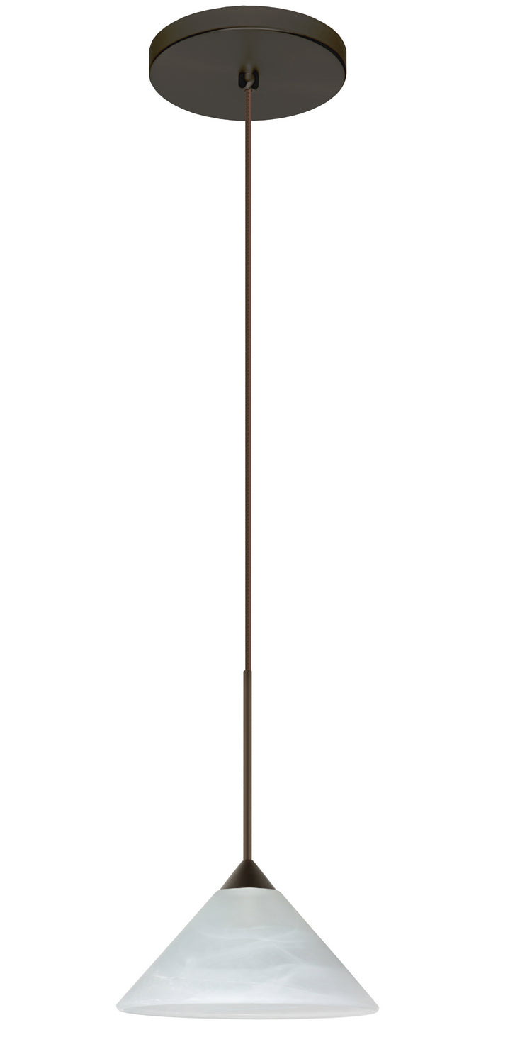 Besa 1XT-117652-LED-BR One Light Pendant, Bronze