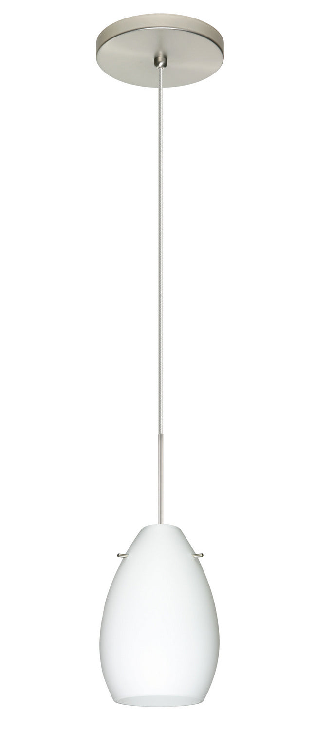 Besa 1XT-171307-LED-SN One Light Pendant, Satin Nickel