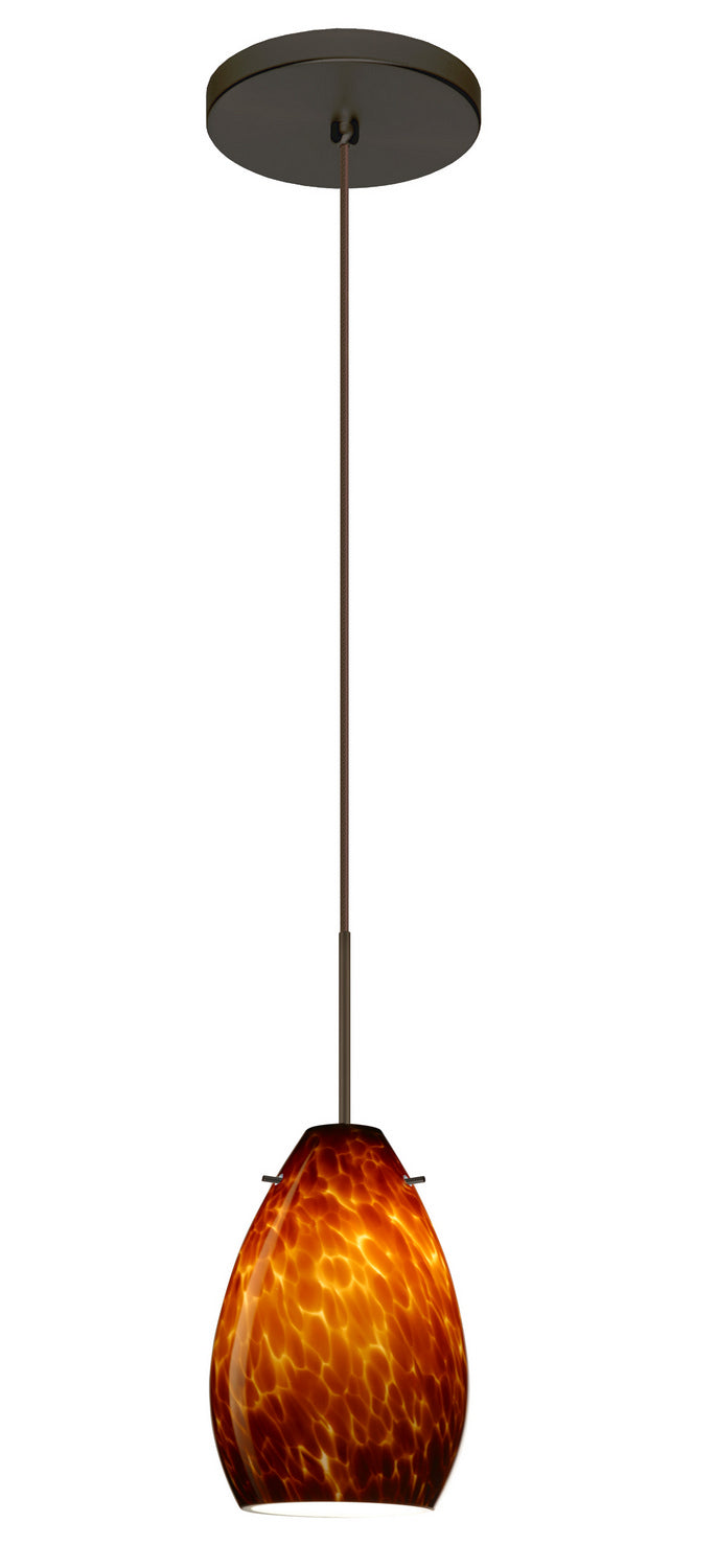 Besa 1XT-171318-LED-BR One Light Pendant, Bronze