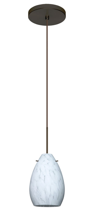 Besa 1XT-171319-LED-BR One Light Pendant, Bronze