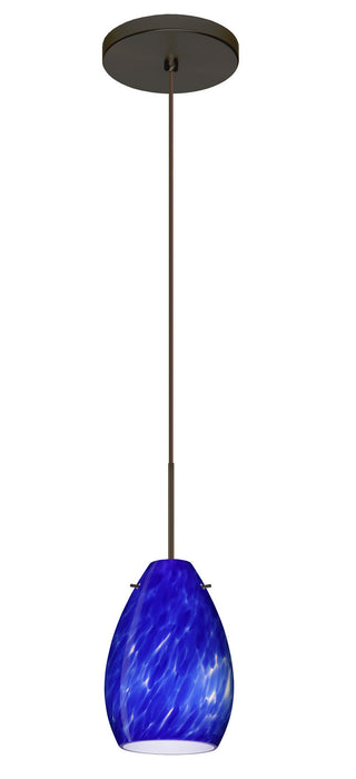 Besa 1XT-171386-LED-BR One Light Pendant, Bronze