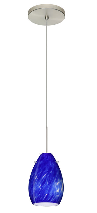 Besa 1XT-171386-LED-SN One Light Pendant, Satin Nickel