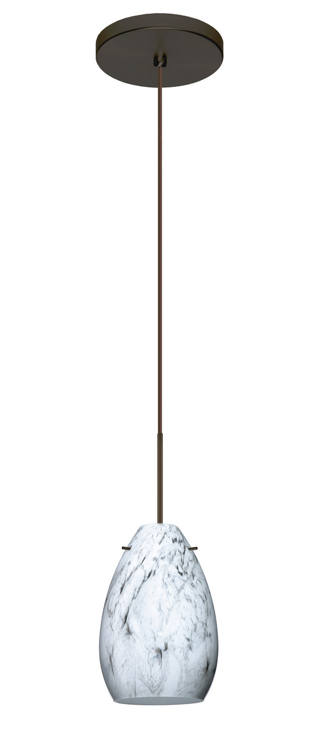 Besa 1XT-1713MG-LED-BR One Light Pendant, Bronze