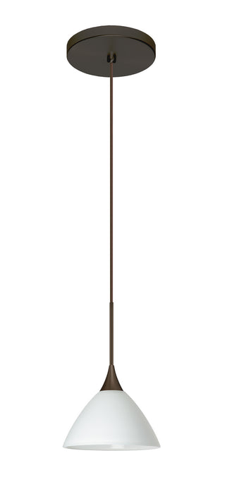 Besa 1XT-174307-LED-BR One Light Pendant, Bronze