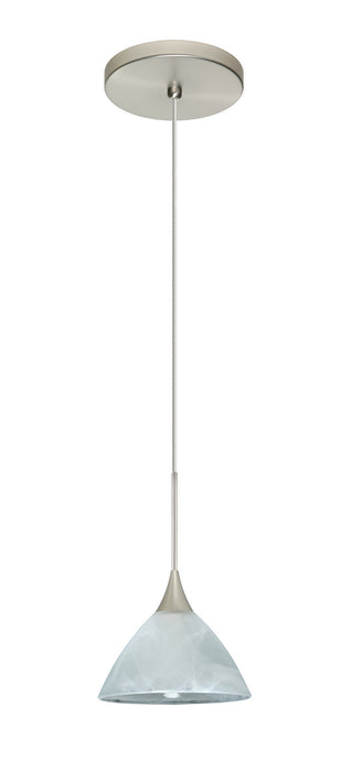 Besa 1XT-174352-LED-SN One Light Pendant, Satin Nickel