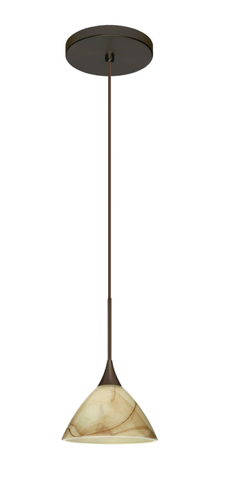 Besa 1XT-174383-LED-BR One Light Pendant, Bronze