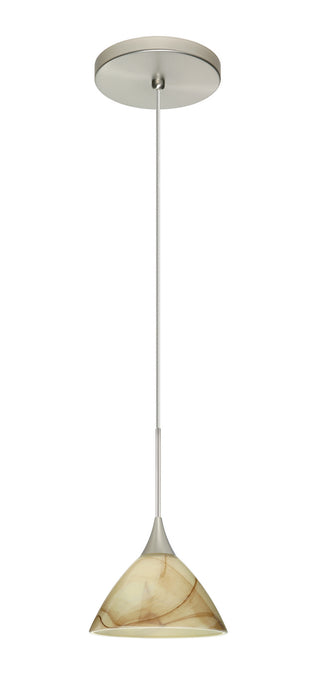 Besa 1XT-174383-LED-SN One Light Pendant, Satin Nickel