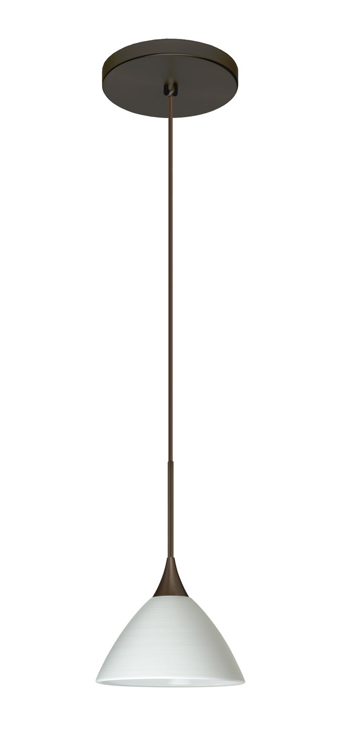 Besa 1XT-1743KR-BR One Light Pendant, Bronze