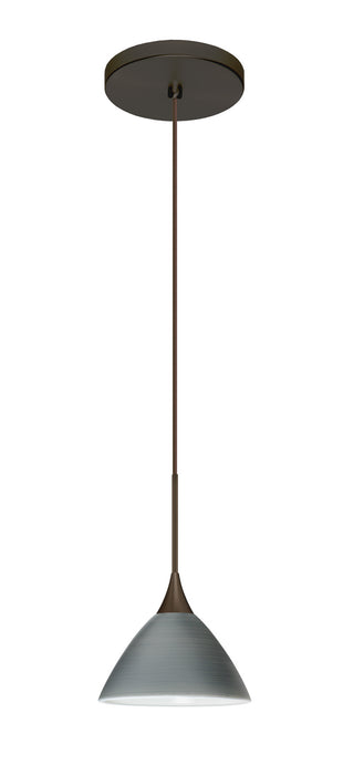 Besa 1XT-1743TN-LED-BR One Light Pendant, Bronze