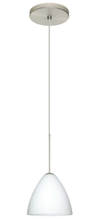 Besa 1XT-177907-LED-SN One Light Pendant, Satin Nickel