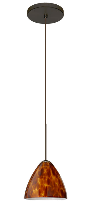 Besa 1XT-177918-LED-BR One Light Pendant, Bronze
