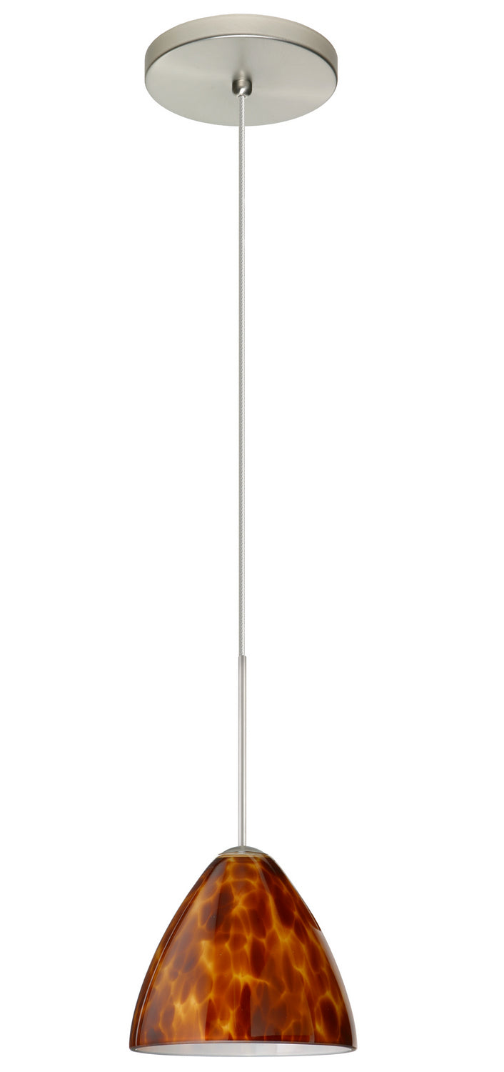 Besa 1XT-177918-LED-SN One Light Pendant, Satin Nickel