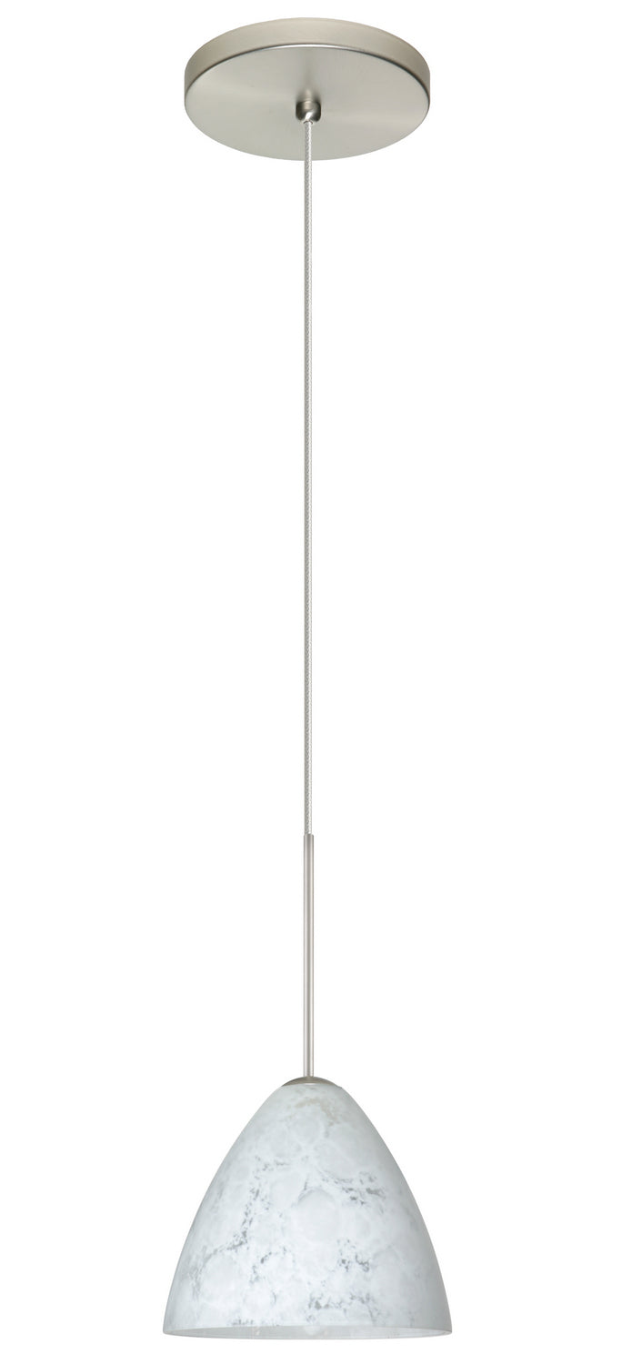 Besa 1XT-177919-LED-SN One Light Pendant, Satin Nickel
