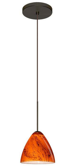 Besa 1XT-1779HB-LED-BR One Light Pendant, Bronze