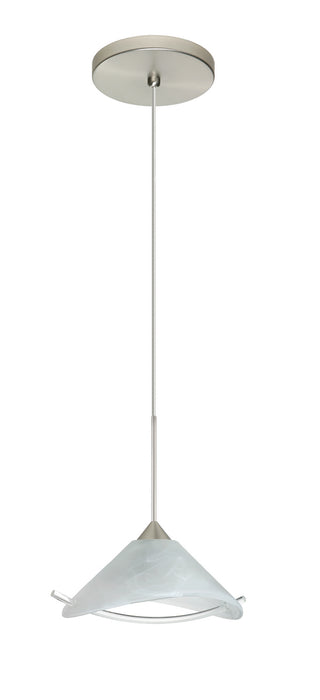 Besa 1XT-181304-LED-SN One Light Pendant, Satin Nickel