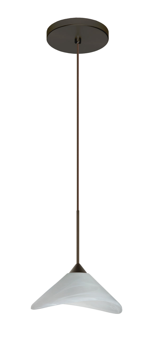 Besa 1XT-191352-LED-BR One Light Pendant, Bronze