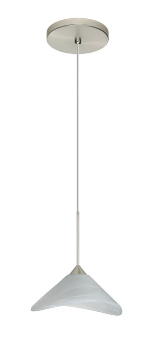 Besa 1XT-191352-LED-SN One Light Pendant, Satin Nickel