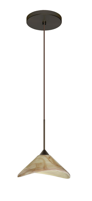 Besa 1XT-191383-LED-BR One Light Pendant, Bronze