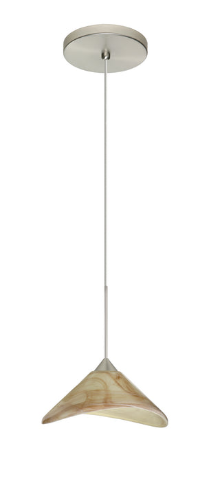 Besa 1XT-191383-LED-SN One Light Pendant, Satin Nickel