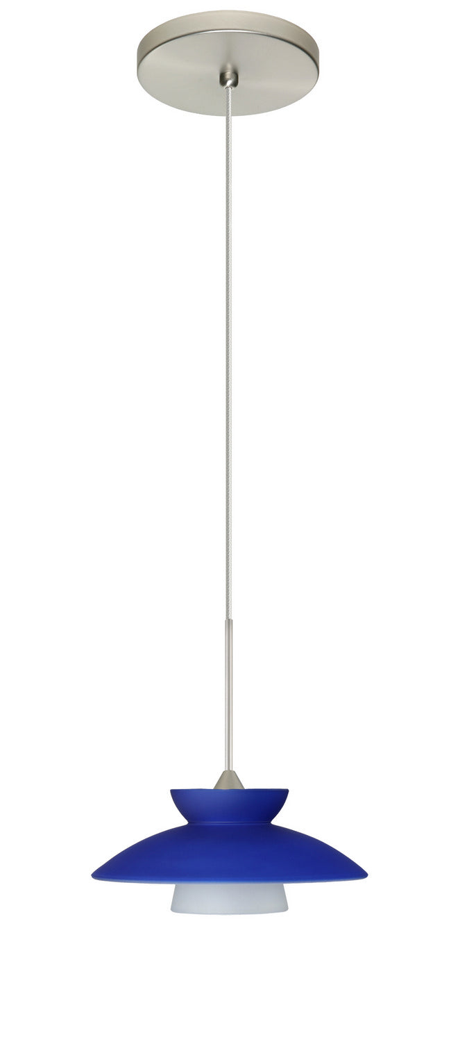 Besa 1XT-271823-LED-SN One Light Pendant, Satin Nickel