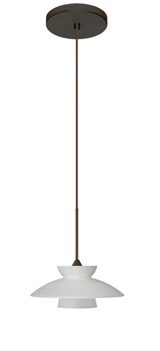 Besa 1XT-271825-LED-BR One Light Pendant, Bronze