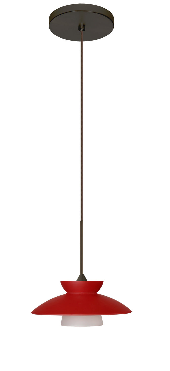 Besa 1XT-271831-LED-BR One Light Pendant, Bronze