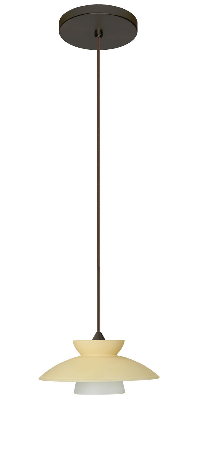 Besa 1XT-271897-LED-BR One Light Pendant, Bronze