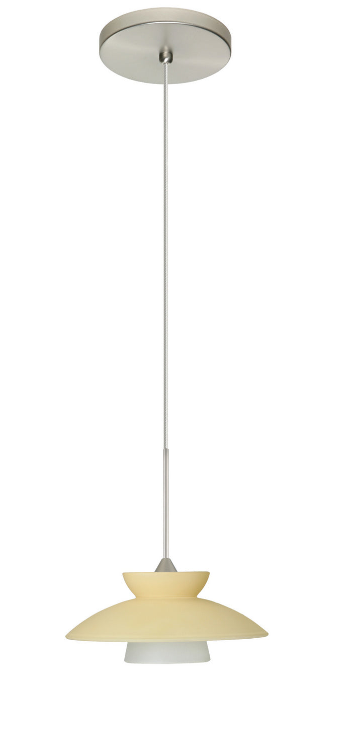 Besa 1XT-271897-LED-SN One Light Pendant, Satin Nickel