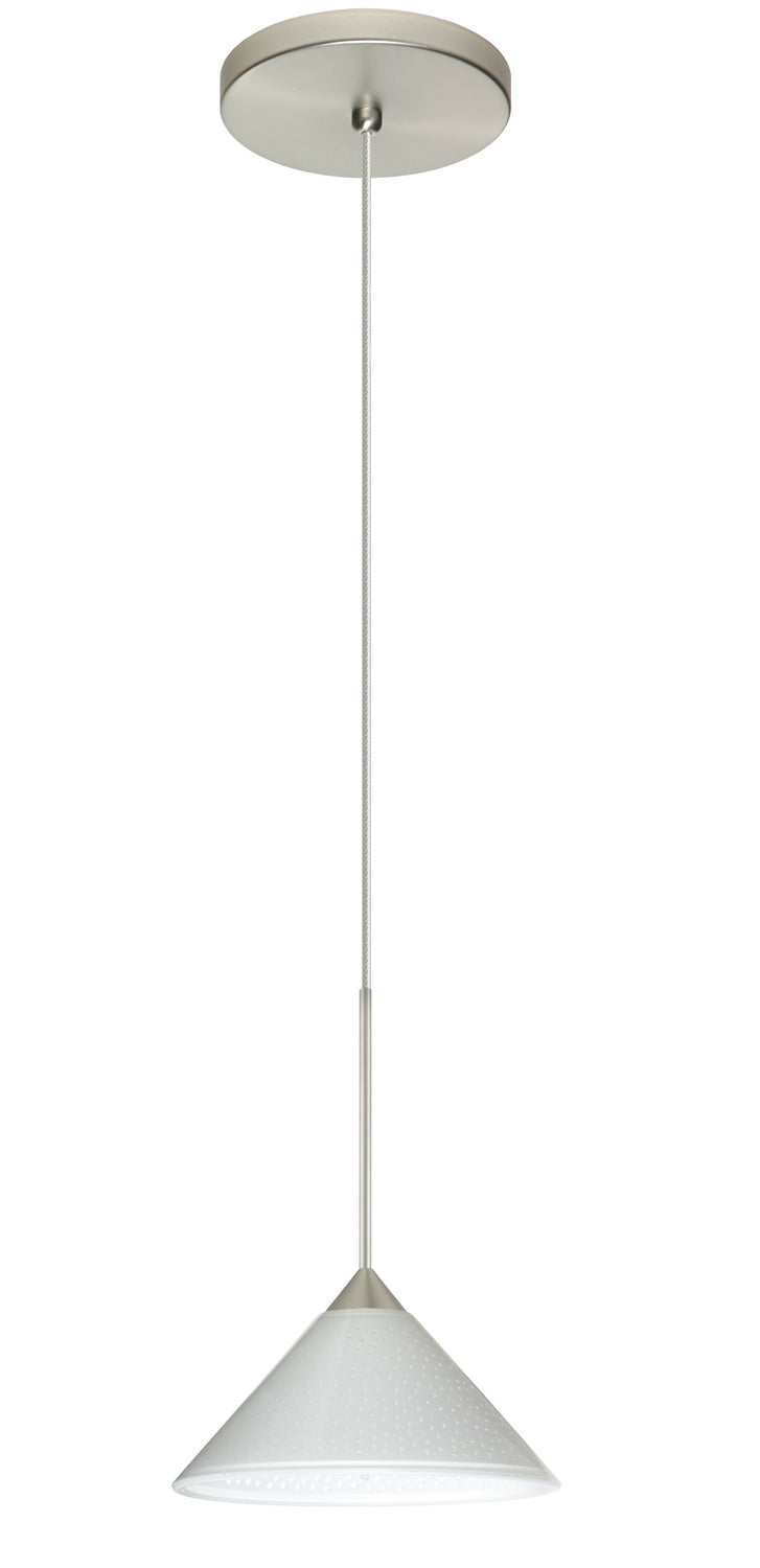 Besa 1XT-282453-LED-SN One Light Pendant, Satin Nickel