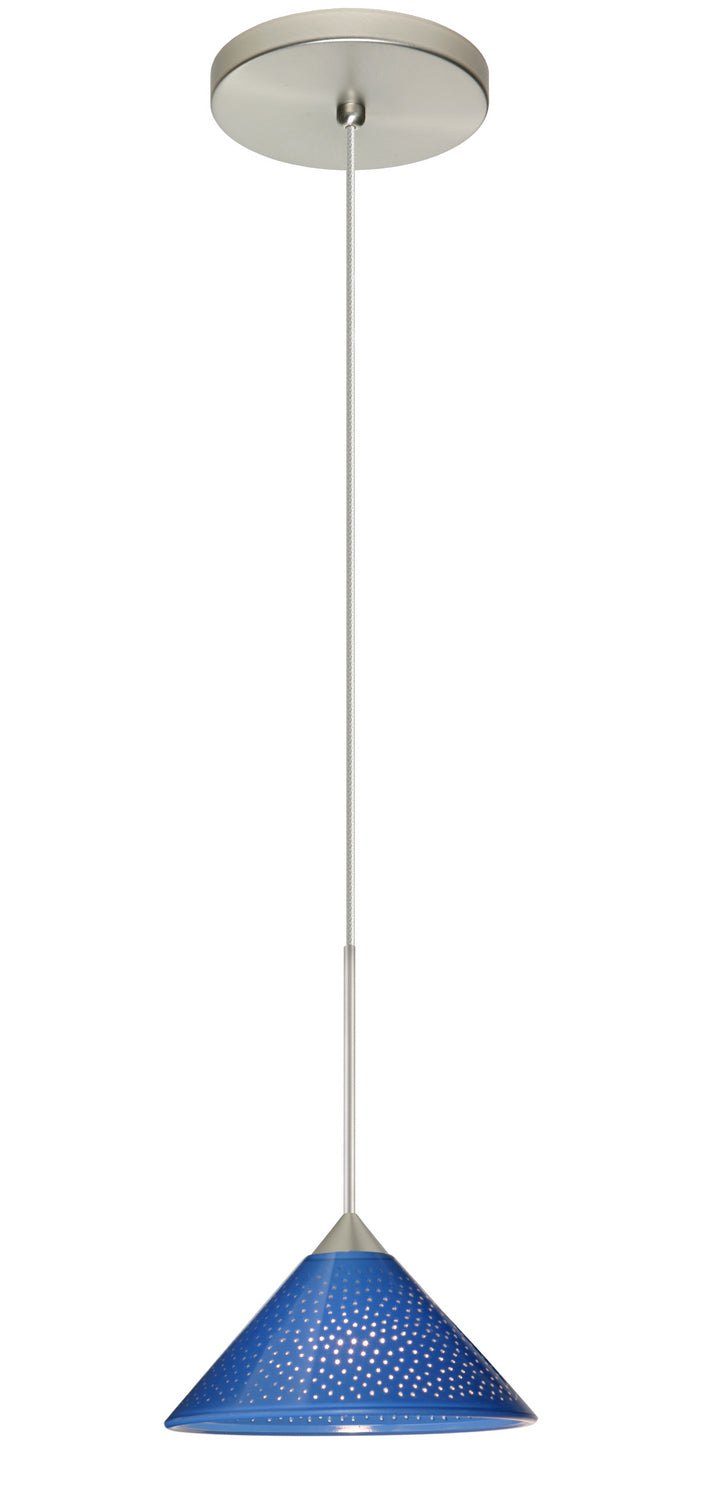 Besa 1XT-282484-LED-SN One Light Pendant, Satin Nickel