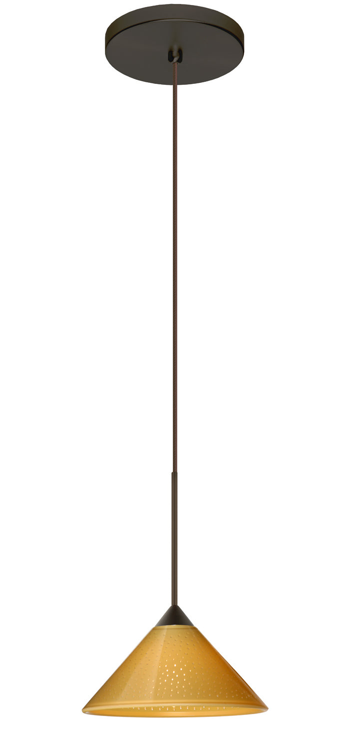Besa 1XT-282490-LED-BR One Light Pendant, Bronze