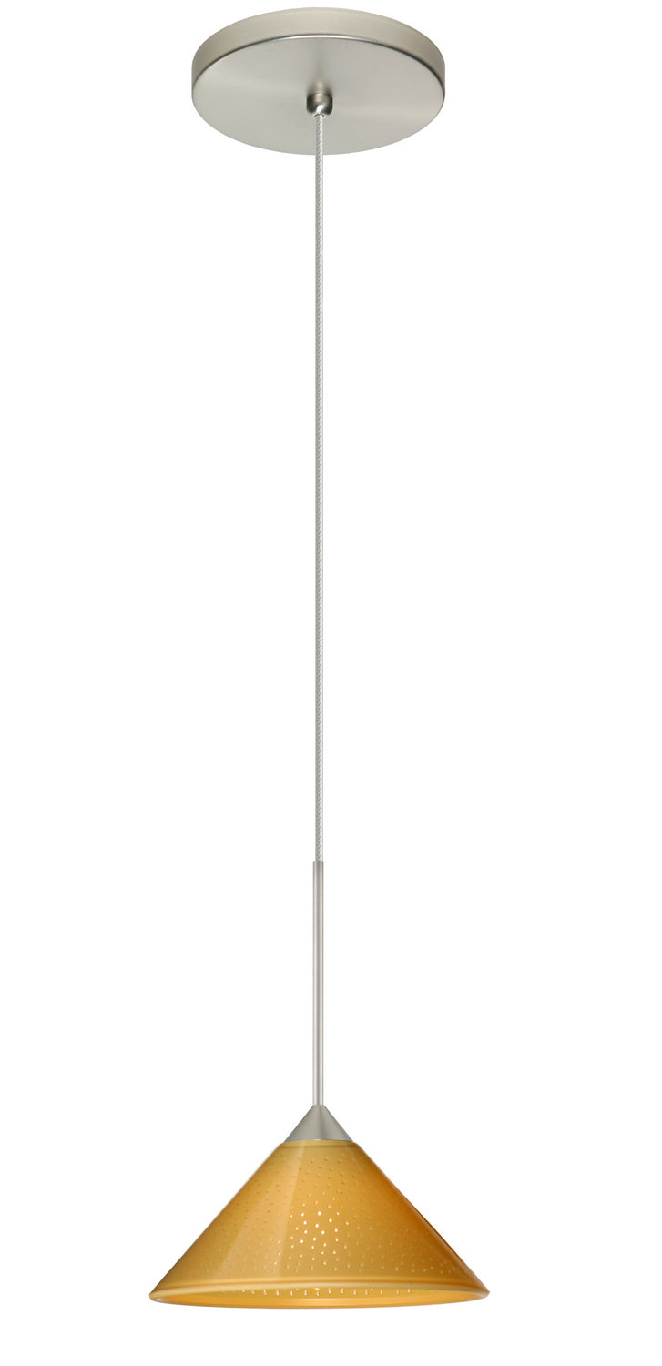 Besa 1XT-282490-LED-SN One Light Pendant, Satin Nickel