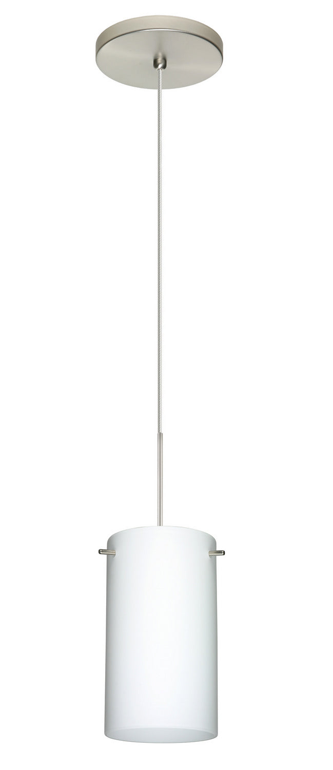 Besa 1XT-440407-SN One Light Pendant, Satin Nickel