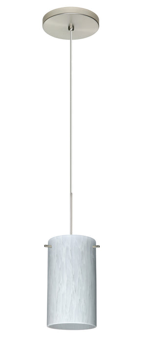 Besa 1XT-440419-LED-SN One Light Pendant, Satin Nickel