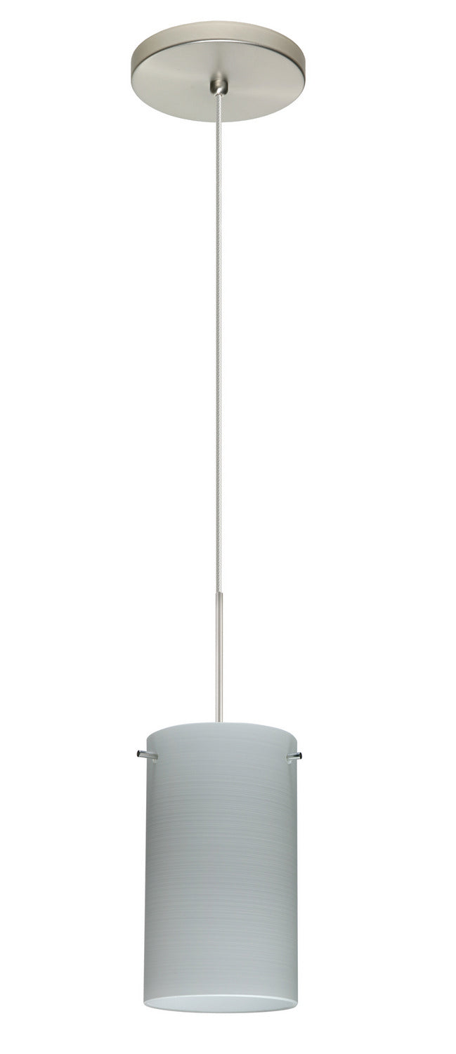 Besa 1XT-4404KR-SN One Light Pendant, Satin Nickel
