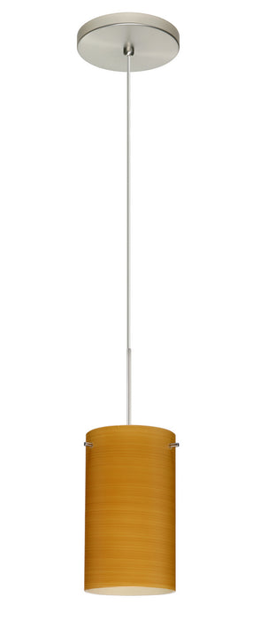 Besa 1XT-4404OK-SN One Light Pendant, Satin Nickel