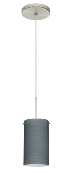 Besa 1XT-4404TN-SN One Light Pendant, Satin Nickel