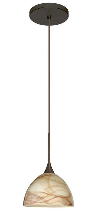 Besa 1XT-467983-LED-BR One Light Pendant, Bronze