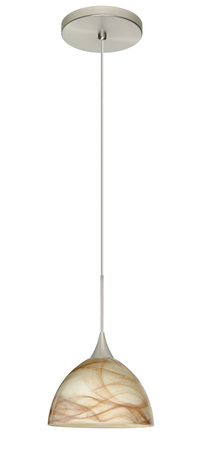 Besa 1XT-467983-LED-SN One Light Pendant, Satin Nickel