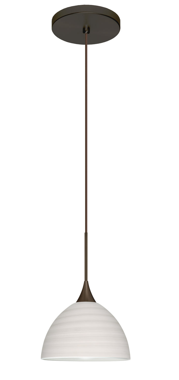 Besa 1XT-4679KR-LED-BR One Light Pendant, Bronze
